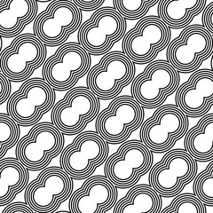 Design seamless monochrome stripy pattern - 444551019