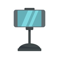 Smartphone car holder icon flat isolated vector