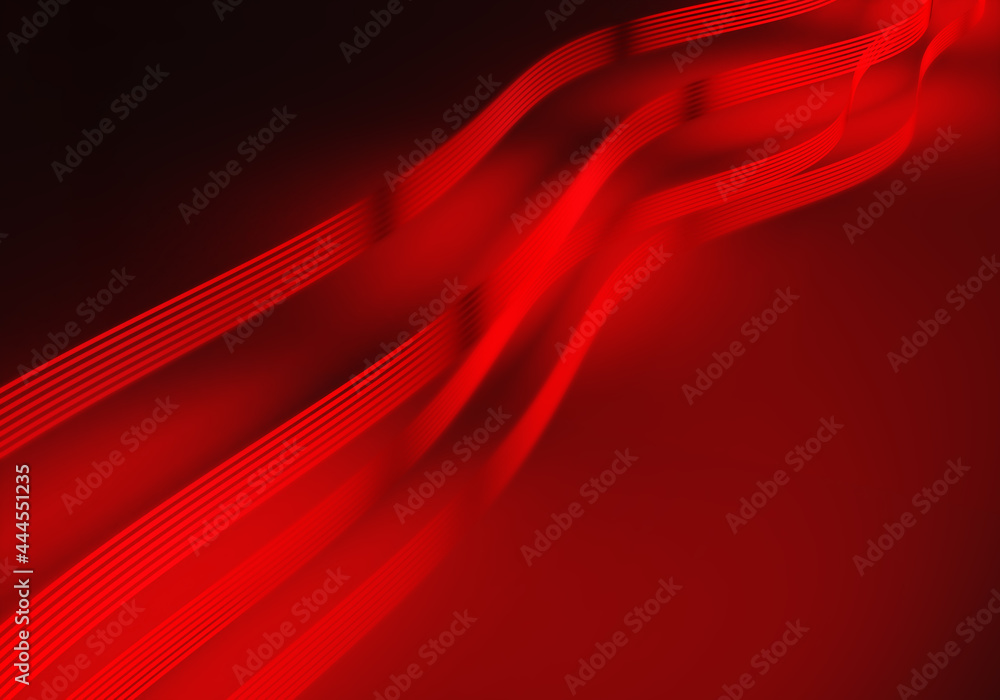 Poster red abstract with curved lines. abstract geometry. abstraction with lines for background. three-dime
