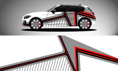 Car sticker or car wrap with natural natural concept with abstract line concept and initial A, can be installed on all