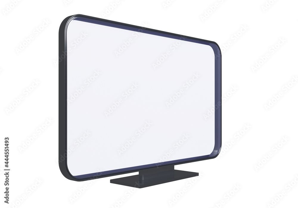 Poster blank monitor screen. device screen mockup. computer screen isolated on white. display mockup on a l