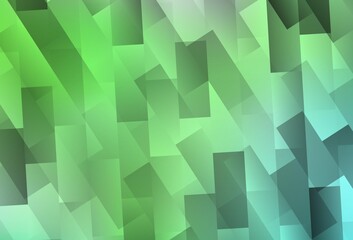 Obraz premium Light Green vector backdrop with rhombus.