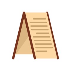 Street ad banner icon flat isolated vector