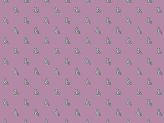 Pixel pigeon background - seamless pattern