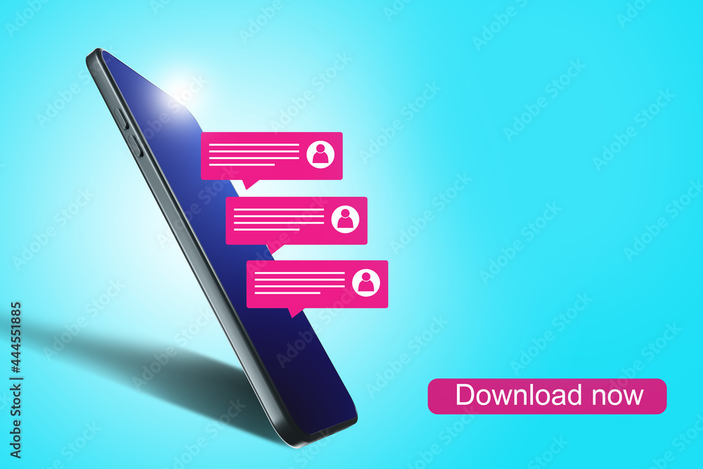 Poster contacts in smartphone. address book in the mobile phone. loading the contact database. electronic r