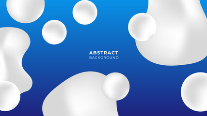 Blue white abstract fluid background with milk shape pattern. Colorful geometric background design. Blue fluid shapes composition with trendy gradients. Liquid abstract background. Blue white fluid