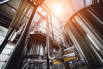 Craft beer brewing equipment in privat brewery