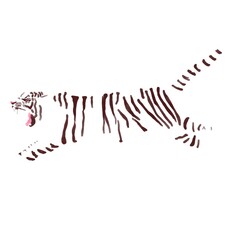 吠えながら走る白虎