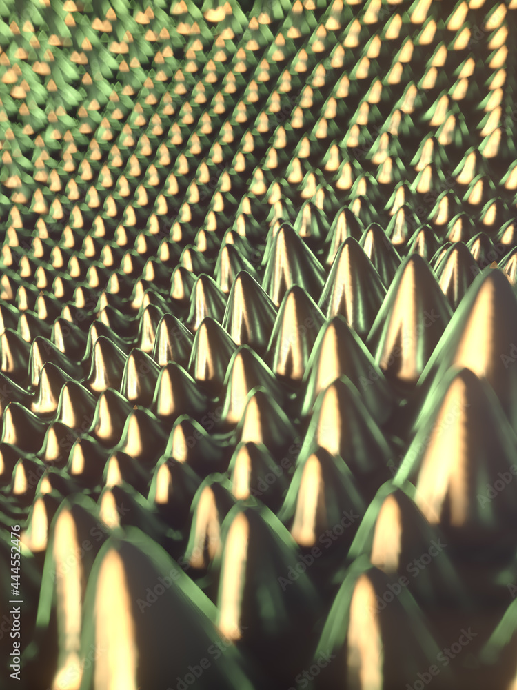 Aufkleber Abstract 3d rendering digital illustration of ferromagnetic fluid with depth of field. Design element