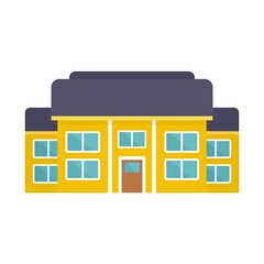 House cottage icon flat isolated vector