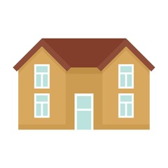 Roof cottage icon flat isolated vector