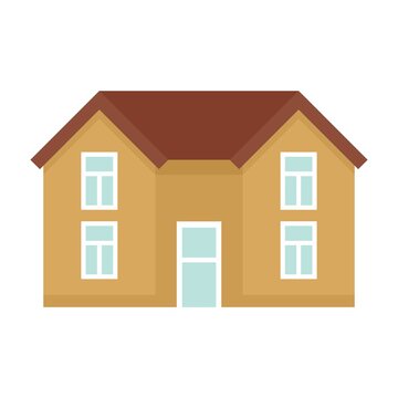 Roof cottage icon flat isolated vector