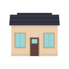 Small cottage icon flat isolated vector