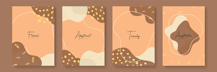 Set of abstract creative universal artistic templates. Good for poster, card, invitation,  flyer, cover, banner, placard, brochure and other graphic design. Vector illustration.