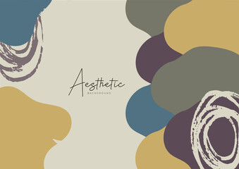 Beautiful leaves with pastel background.