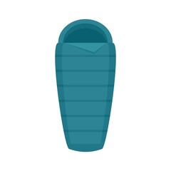 Activity sleeping bag icon flat isolated vector