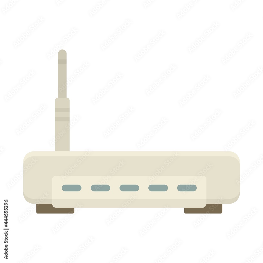 Sticker router equipment icon flat isolated vector