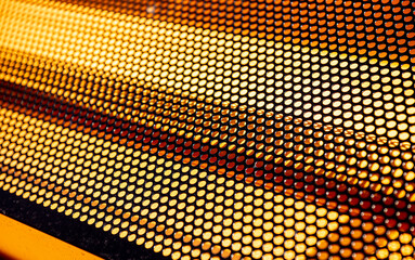 Background sheet of metal with circular holes