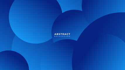Paper layer circle blue abstract background. Curves and lines use for banner, cover, poster, wallpaper, design with space for text.