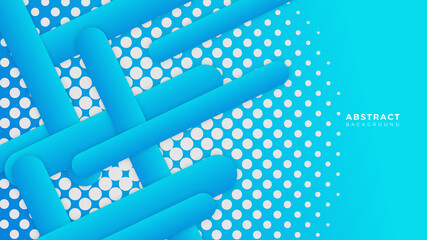 Modern professional blue vector Abstract Technology business background with lines, halftone, and geometric shapes