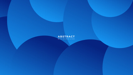 Paper layer circle blue abstract background. Curves and lines use for banner, cover, poster, wallpaper, design with space for text.