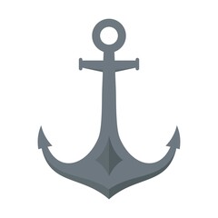 Yacht anchor icon flat isolated vector