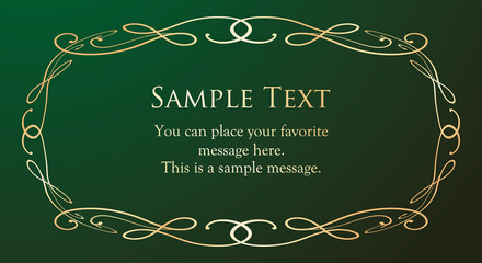 植物モチーフのフレームセット。エレガントなイメージのデザイン素材。優美なライン。上品なデザイン。