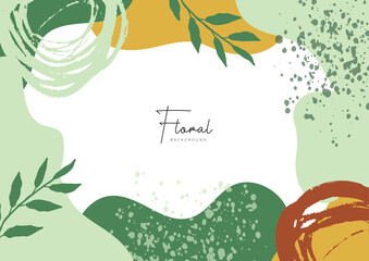 Abstract trendy green nature leaf forest aesthetic universal artistic background templates. Good for cover, invitation, banner, placard, brochure, poster, card, flyer and other.