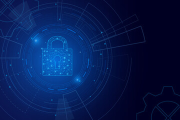 Cyber security technology concept , Shield With Keyhole icon , personal data , vector illustration	

