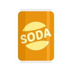 Diet soda tin can icon flat isolated vector