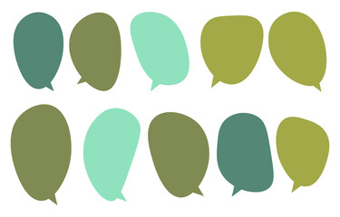 Set speech bubbles on white background. chat box or chat vector doodle message or communication icon Cloud speaking for comics and comics message dialog