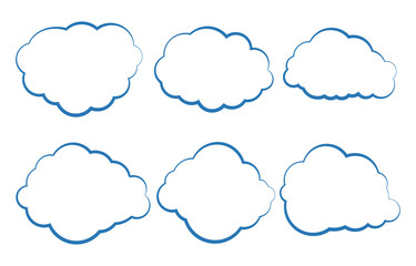 Set speech bubbles on white background. chat box or chat vector message or communication icon Cloud speaking for comics and comics message dialog