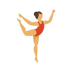 Circus gymnast icon flat isolated vector