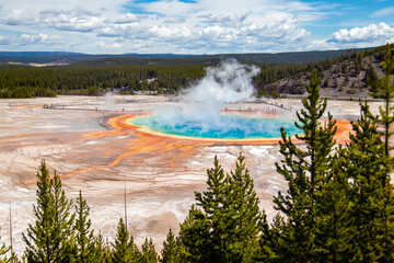 Grand Prismatic Spring in Yellowstone National Park Wyoming