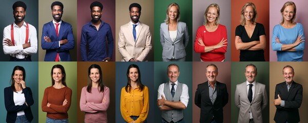 Group of beautiful people in front of a background