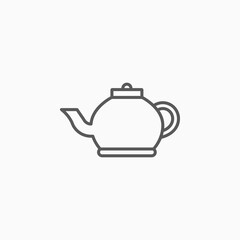teapot icon, kettle vector, teakettle illustration