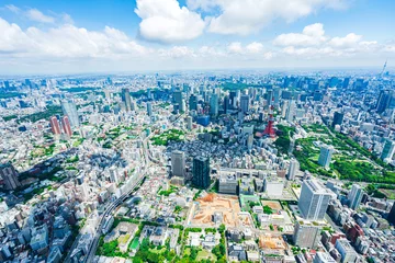 Muurstickers 東京空撮写真 © maroke