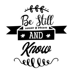 Be Still And Know svg