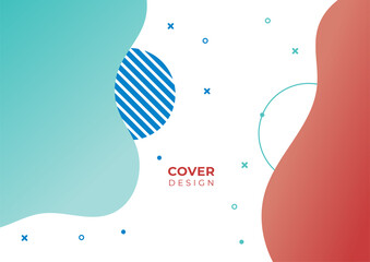 Modern colored background in Memphis style