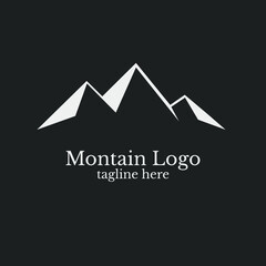 Montain logo design. Landscape / Outdoor design template. Vector illustration concept