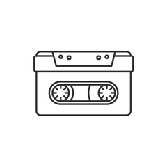 Cassette icon isolated on white background. Audio tape cassette symbol modern, simple, vector, icon for website design, mobile app, ui. Vector Illustration