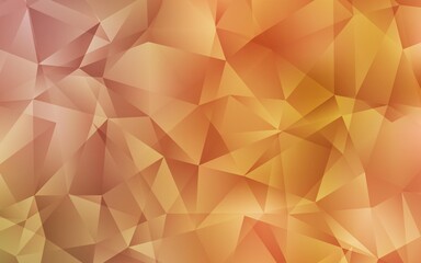 Light Orange vector polygonal background.