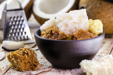 Grated coconut candy from Brazil, called 