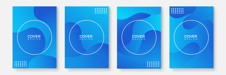Fototapeta premium Modern blue abstract background with Memphis style and geometric shapes. Abstract design cards perfect for prints, flyers, banners, invitations, special offer and more.