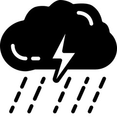 Obraz premium storm solid line icon