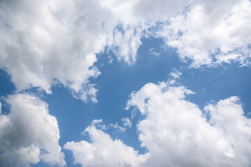 Naklejka na ściany i meble 夏の青空と雲の背景イメージ