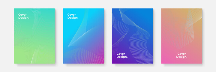 Modern abstract covers set, minimal covers design. Colorful geometric background, vector illustration.
