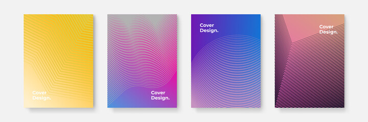 Modern abstract covers set, minimal covers design. Colorful geometric background, vector illustration.
