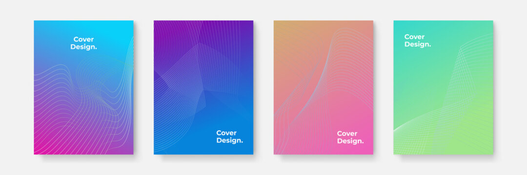 Modern abstract covers set, minimal covers design. Colorful geometric background, vector illustration.
