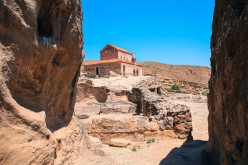 Uplistsikhe Cave City near Gori, Cave Town. Old Ancient Cave in Georgia.